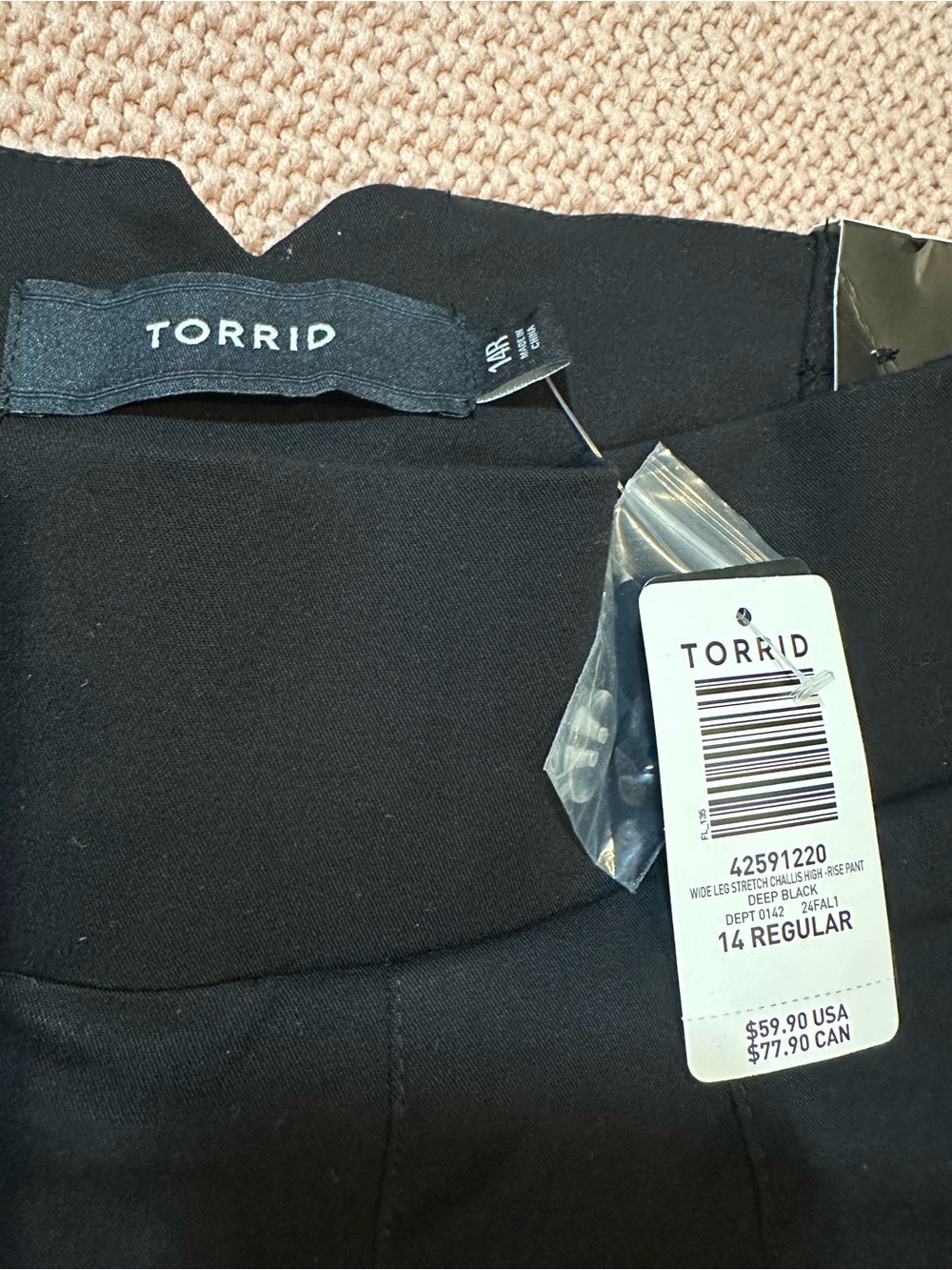 torrid Black Wide-Leg Dress Pants 14R - Picture 4 of 7